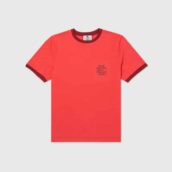 EE® Ringer logo T Shirt Red